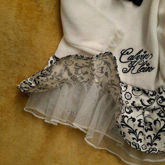 Calvin Klein Dress (Black/White) L-6 - Picture 5 of 7
